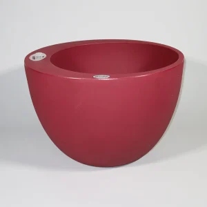 Selbstbewässerndes Pflanzgefäß „podd RÖDER“ in der Farbe Bordeaux