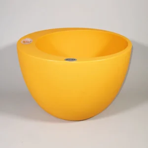 Selbstbewässerndes Pflanzgefäß „podd RÖDER“ in der Farbe Gelb