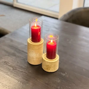 Sandstein Kerzenständer klein